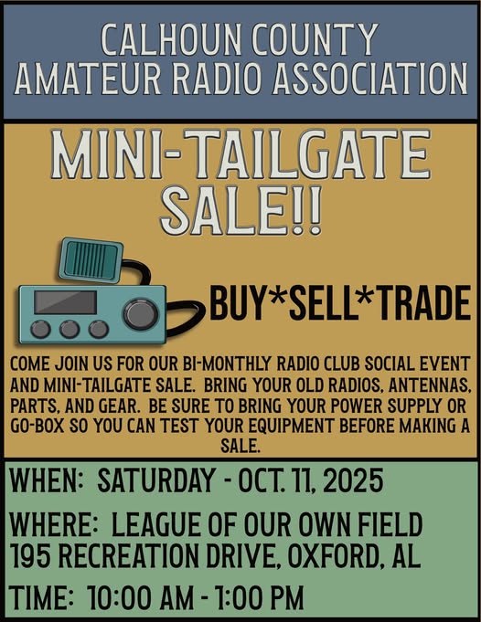 Next month's Social Meeting on October 11th, will be held at the League of Our Own Field on Recreation Drive in Oxford across the street from the tennis courts.